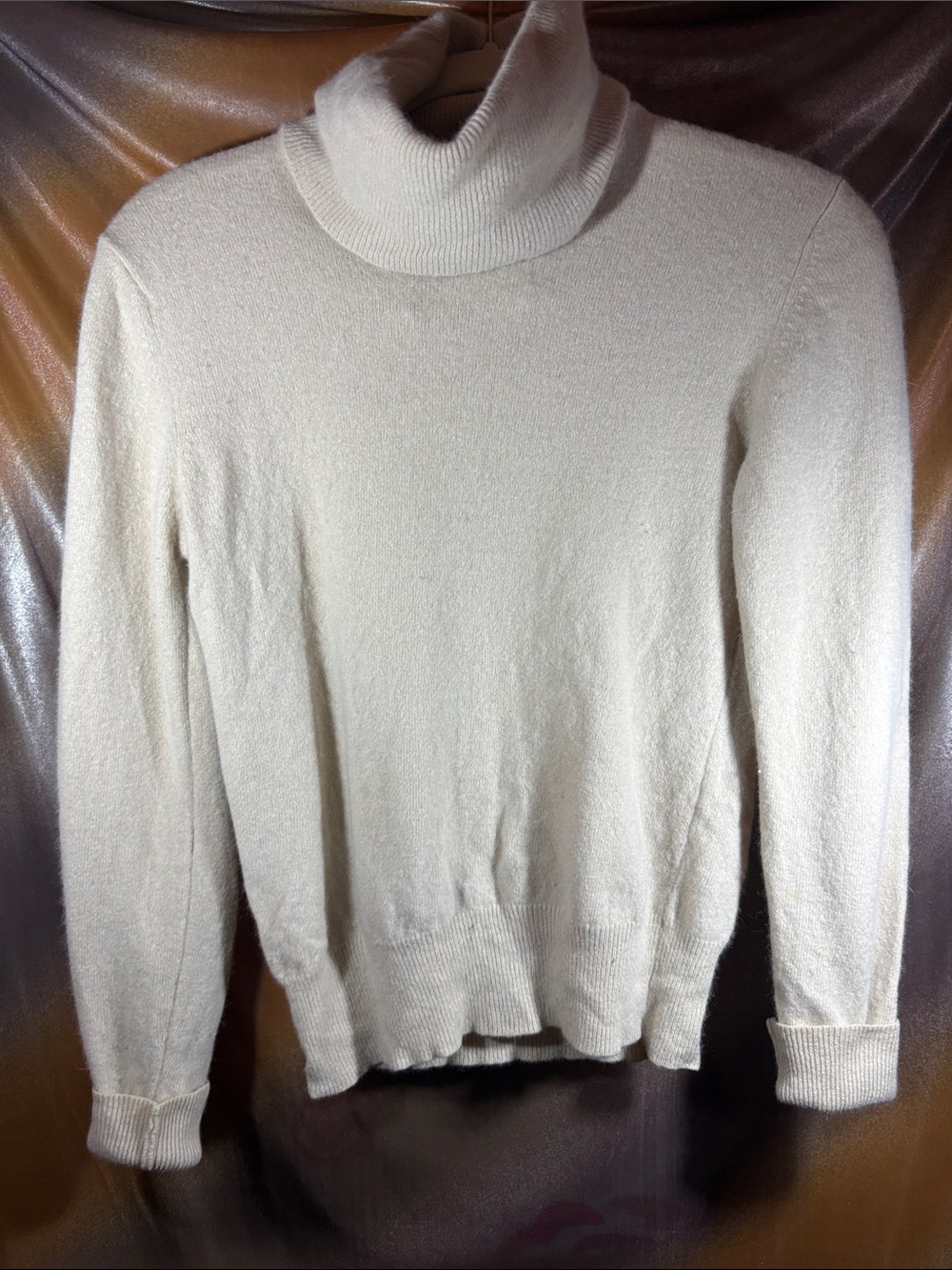 Vintage Chaus angora cowl neck Classic‎ Cream Sweater NN
